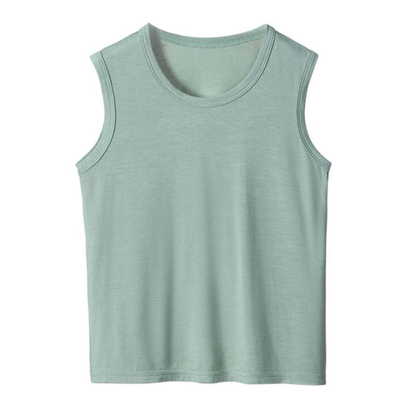 Breathable Mesh Tank Top for Boys Lightweight Sleeveless Athletic Shirt Comfortable Activewear for Kids Youth Casual Summer Wear,Color:Green,4-5 Years