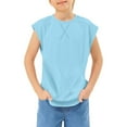 thumbnail image 1 of Breathable Mesh Tank Top for Boys Lightweight Sleeveless Athletic Shirt Comfortable Activewear for Kids Youth Casual Summer Wear,Color:Sky Blue,7-8 Years, 1 of 7