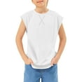 thumbnail image 1 of Breathable Mesh Tank Top for Boys Lightweight Sleeveless Athletic Shirt Comfortable Activewear for Kids Youth Casual Summer Wear,Color:White,4-5 Years, 1 of 7