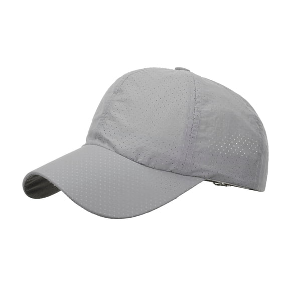 Breathable Mesh Unisex Baseball Cap, Adjustable Quick Dry Outdoor Sun Hat, Lightweight Trucker Sports Headwear, Versatile Soft Cap for Hiking, Fishing, Golf and Outdoor Leisure Activities,Grey
