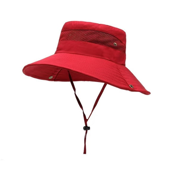 Breathable Mesh Wide Brim Sun Hat with Roll-Up Sides, UV Protection for Men Women Outdoor Activities,Colour as Pictured