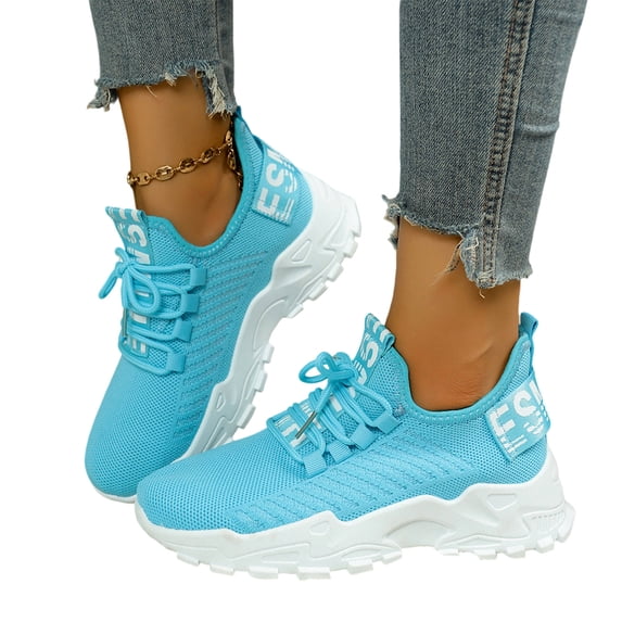 Breathable Mesh Women's Running Shoes Solid Color Summer Sneakers, Neutral Support Sports Shoes for Women, 40