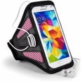 thumbnail image 1 of Breathable Mesh Workout Armband with adjustable strap for medium to large built arms fits 5.5in x 2.8in phones (5.25 - 5.6in Screensize), 1 of 7