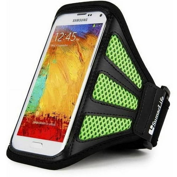 Breathable Mesh Workout Armband with adjustable strap for medium to large built arms fits 5.75in x 3in phones (5.75 - 6in Screensize)