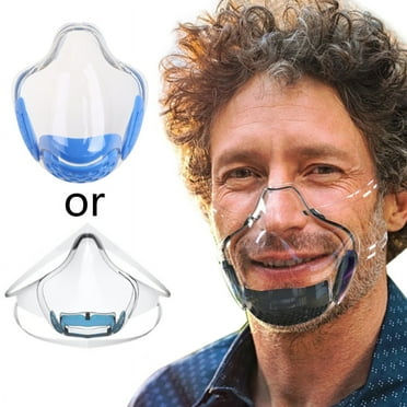 ✪ Breathable Mouth Nose Prot,Transparent Face_Shield for ,Anti-Fog Clarity Face_Masks Plastic,Visible Clear Face_Mask