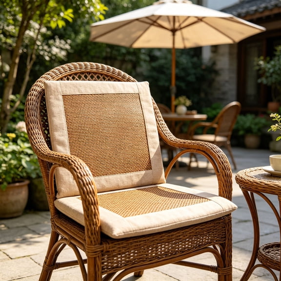 Breathable Mugwort Rattan Seat Cushion, Summer Cooling Chair Mat, Non-slip Office and Home Cushion, Comfortable Seat Protector, Natural Cooling Pad, Relaxing Chair Accessory