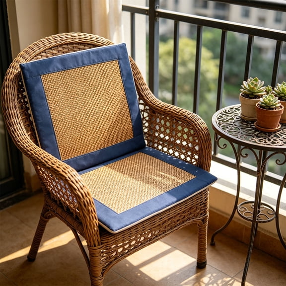Breathable Mugwort Rattan Seat Cushion, Summer Cooling Chair Mat, Non-slip Office and Home Cushion, Comfortable Seat Protector, Natural Cooling Pad, Relaxing Chair Accessory