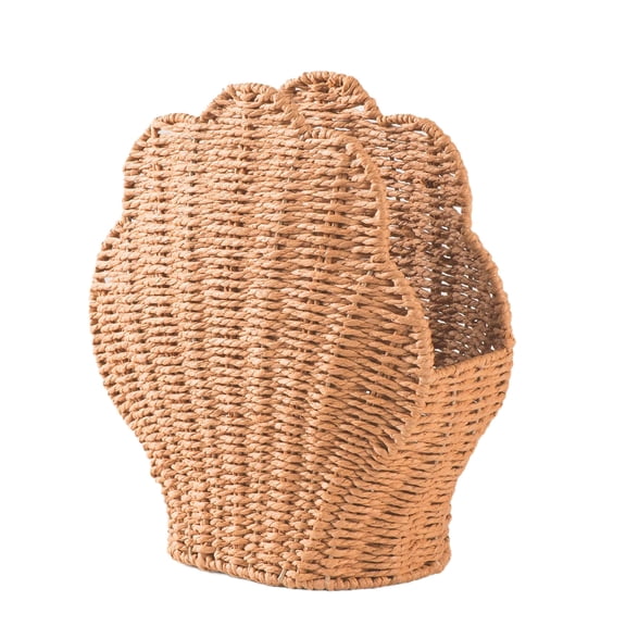 Breathable Natural Fiber Storage Basket Shell Shaped Organiser For Bedroom Decoration Large Capacity Container