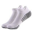 thumbnail image 1 of Breathable No-Show Sports Socks, Terry Bottom Running Socks with Silicone Heel Grips, Anti-Slip Moisture-Wicking Athletic Socks for Men and Women, Comfortable Low-Cut Socks for Daily Wear White, 1 of 5
