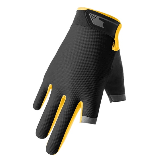 Breathable Non Slip Sun Gloves Half Finger Two Finger Cut for Fishing Cycling Hiking Orange One Size
