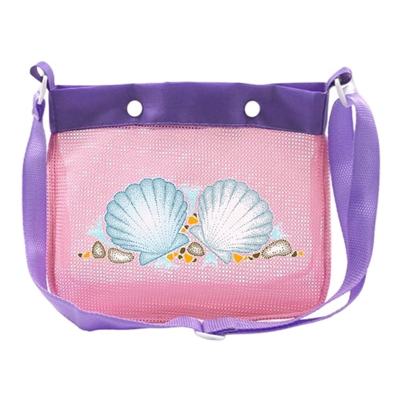 Breathable Nylon Net Childrens Sandproof Bag With Secure Double Buckles Summer Beach Essential For Seashells Collecting