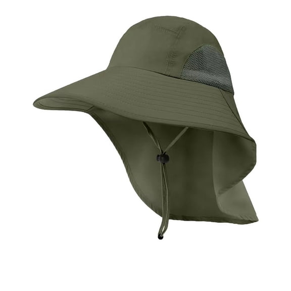 Breathable Outdoor Sun Hat For Men With 50  UPF Cap Wide Brim Fishing Hat With Neck