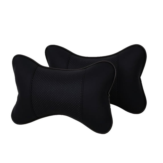 Breathable PU Leather Car Neck Pillow, Ergonomic Support for Driving Comfort and Fatigue Relief