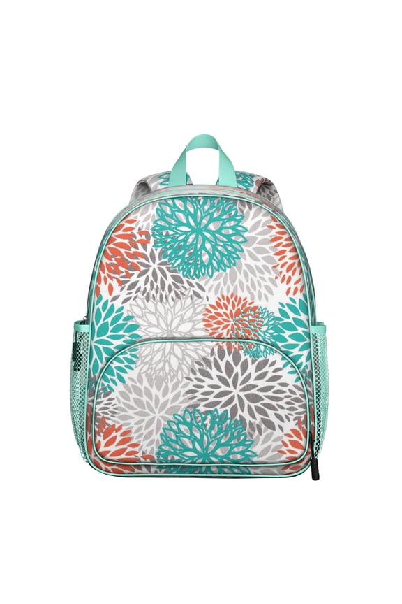 Breathable Padded Backpack with Rooster and Floral Pattern - Waterproof & Ergonomic