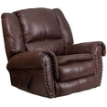 thumbnail image 1 of Breathable Padre Espresso Fabric Accent Nail Rocker Recliner, 1 of 5