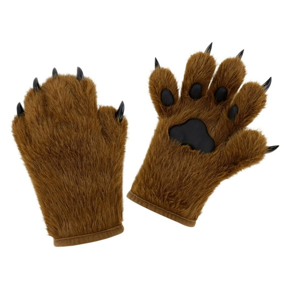 Breathable Paw Gloves Plush Fursuit Design 29x25cm Unisex for Roleplay & Parties