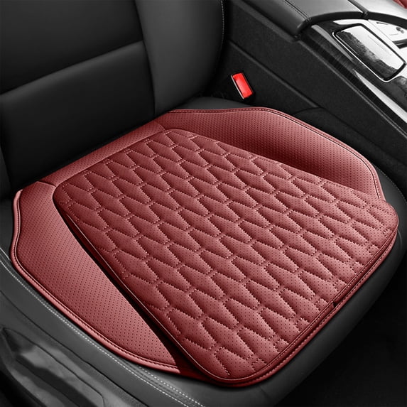 Breathable Perforated Leather Car Seat Cushion, Four-Season Universal Pad, Soft Delicate Comfort - Auto Interior Protection