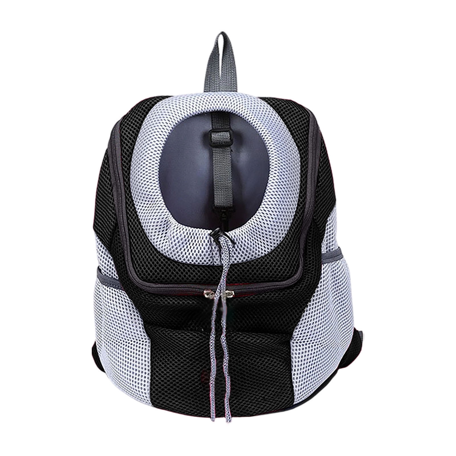 Breathable Pet Carrier Backpack, Head-Out Design Adjustable Dog Cat Backpack with Safety Belt, Mesh Ventilated Travel Backpack with Side Storage Pockets for Small Dogs Cats Outdoor Hiking(Black,S)
