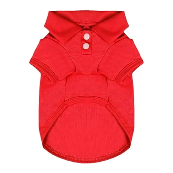 Breathable Pet T-Shirt – for Small/Medium Dogs & Cats, Sports Style, Classic Polo Collar, Machine-Washable