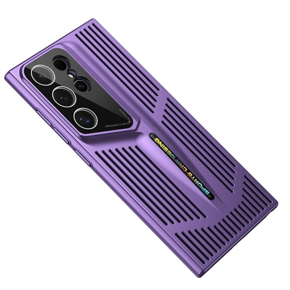 Breathable Phone Case Compatible with Samsung Galaxy S22, Electroplate Case Made of PC Material Camera Lens Protection Breathable Heat Dissipation Protection Case for Samsung Galaxy S22, Purple