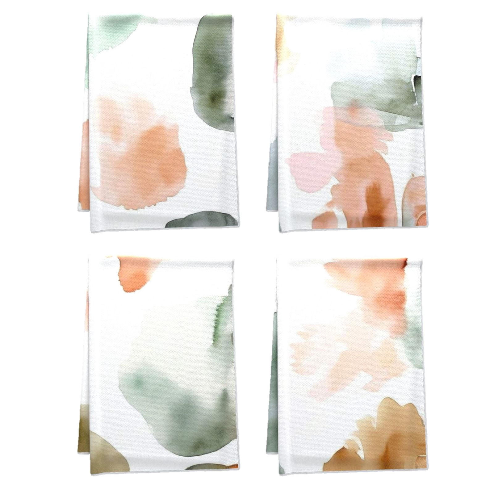 Breathable Plants Dish Towels, Comfortable Abstract Earthy Tones Rocks ...