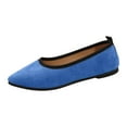 thumbnail image 1 of Breathable Pointed Toe Slip-On Flat Shoes for Women, Casual Solid Color Design for Spring and Summer Comfort, Versatile Style Blue,39, 1 of 9