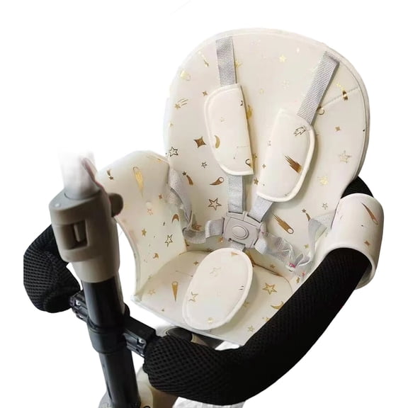 Breathable Polyester Strollers Seat Cushion With Secure Straps For Different Season Comfort And Easy Cleaning