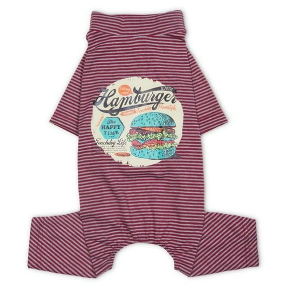 Breathable Printed Dog T Shirt Pajamas - Red - Extra Small
