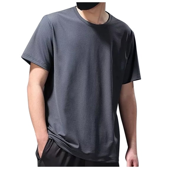 Men's T-Shirt Ice Mesh Eyes T Shirt Breathable Large Size Sweatshirt Elegant Casual Men Fashion Top Tee Spring