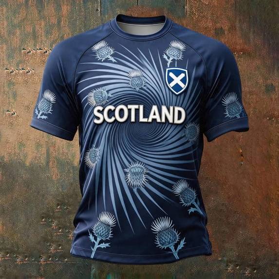 Breathable Scottish Raglan Sleeve Athletic Tee For – Lightweight Casual Sport Shirt For Daily Wear