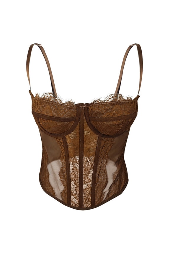 Breathable Sculpting Lingerie High Stretch Lace Corset Top Body Shaping Bra with Adjustable Strap for Women Girls