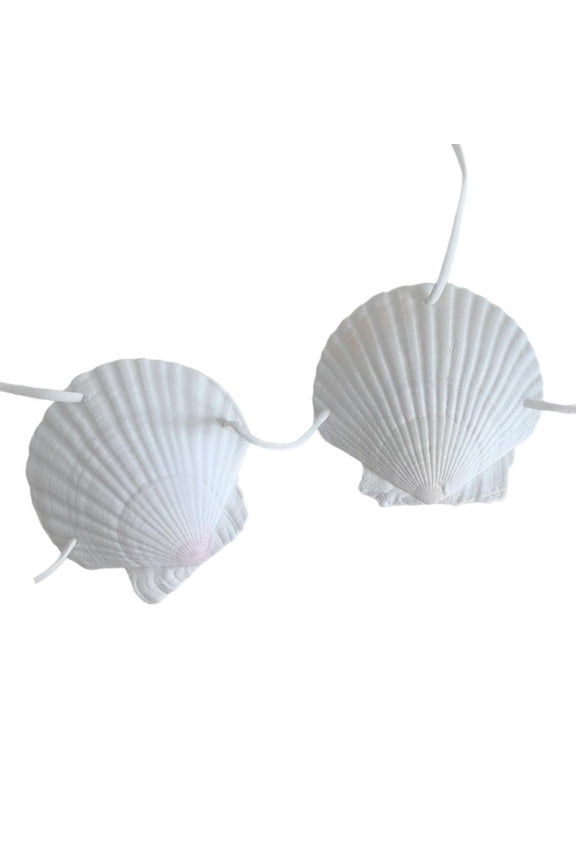 Breathable Sea Shell Design Chest Bra Accessory Tanks Top For Women Beach Outing Halterneck Bralette Party Costume
