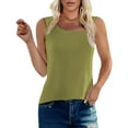 thumbnail image 1 of Breathable Seamless Ribbed Tank Top for Women Sleeveless Stretch Camisole Soft Comfortable Summer Layering Essential, 1 of 7