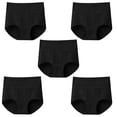 thumbnail image 1 of Breathable Seamless Thongs High Waisted Cotton Ladies Soft Cotton 5 Piece Suit Comfortable Women's Underwear Seamless Underwear for Women Women Bikini Underwear, 1 of 6