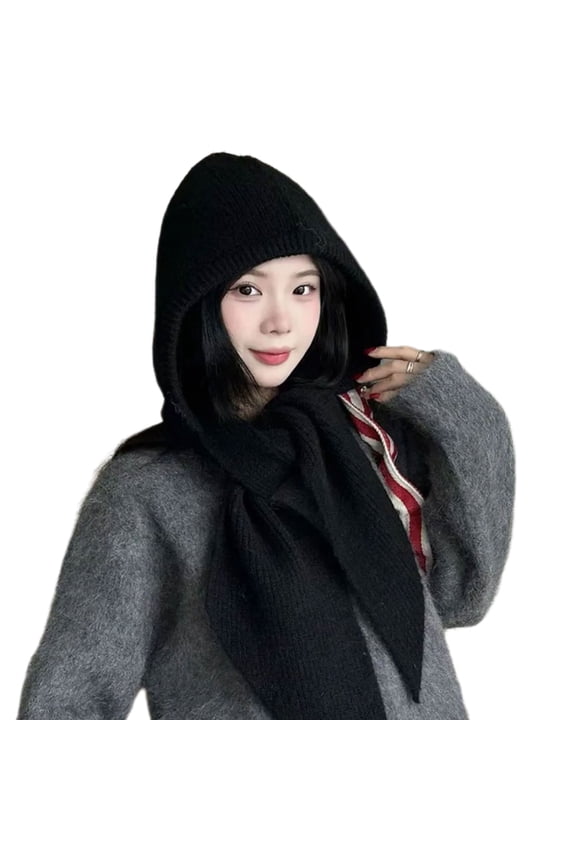 Breathable Shawl Hat for Women Men Earmuff Hat Fashion Autumn Winter Scarf Hat for Travel Daily Use Outdoor Activity