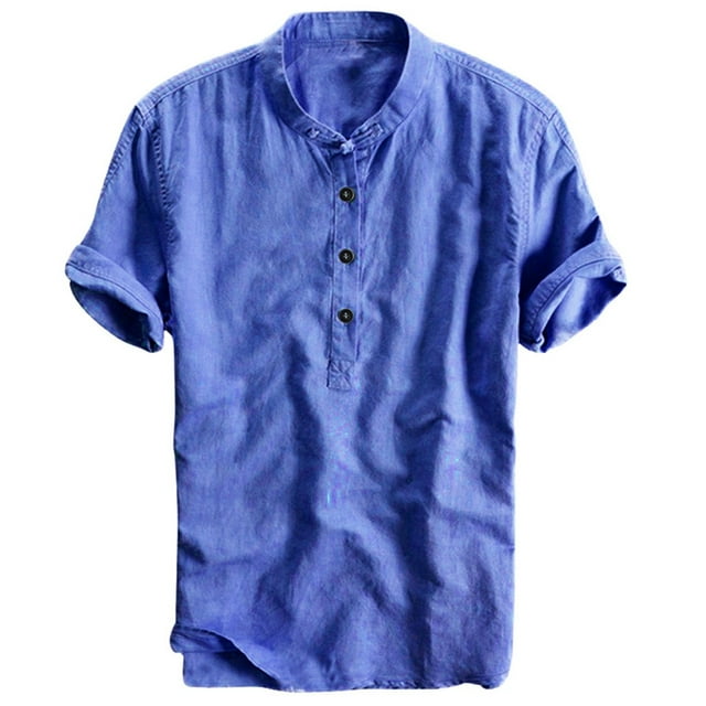 Breathable Shirt Cool Hanging Thin Summer And Gradient Collar Dyed