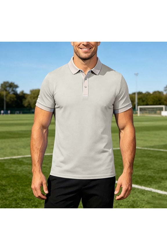 Breathable Shirt for Running and Workout Solid Peak Lap Style Performance for Training T Shirt with Pocket for Men L