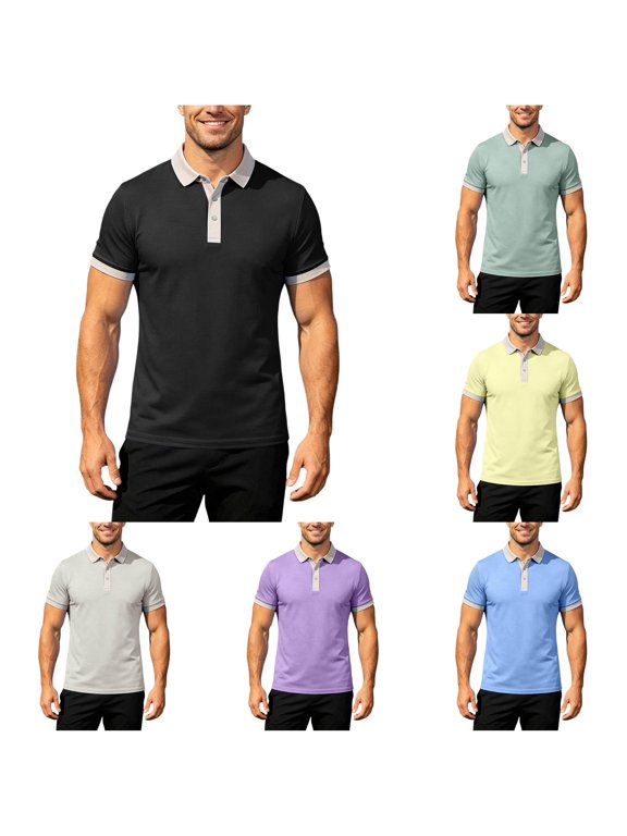 Breathable Shirt for Running and Workout Solid Peak Lap Style Performance for Training T Shirts Men Pack Men Tops Spandex Workout Shirt
