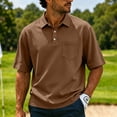 thumbnail image 1 of Breathable Shirt for men with Polo Collar and Button Front, Lightweight Breathable Shirt for Summer Office Days Business Casuals Golf Outings DinnerDaily Commutes Work Wear Coffee XXL, 1 of 8