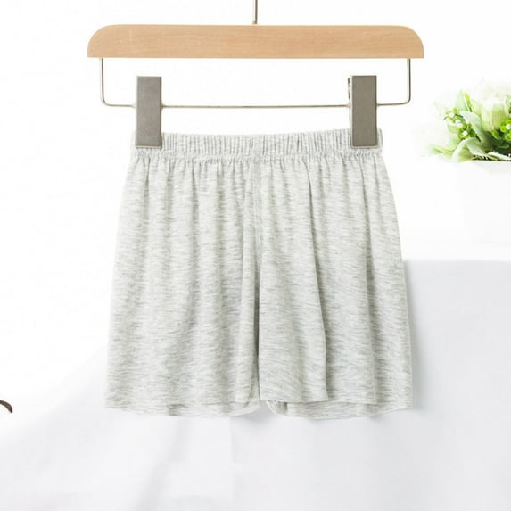 Breathable Shorts for Girls 12-14 KkSLirnhs Mid Sized Children's Cotton and Linen Leggings for Summer Seamless Shorts for Boys and Solid Color Thin Pants 11 Years Gray