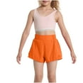 thumbnail image 1 of Breathable Shorts for Girls 7-8 KkSLirnhs Children's Solid Color Elastic Waist Shorts Sports Pants Summer Casual and Comfortable Pants 10 Years Orange, 1 of 5