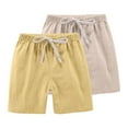 thumbnail image 1 of Breathable Shorts for Girls 12-14 KkSLirnhs 2PC Children's Summer Solid Casual Sports Shorts with Drawstring for Kids 10-11Years Brown, 1 of 8