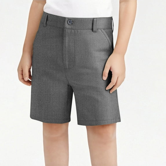 Breathable Shorts for Girls 12-14 KkSLirnhs Children's Summer Solid Color Wrinkle and Wrinkle Free Versatile Suit Shorts for Kids 11-12Years Gray