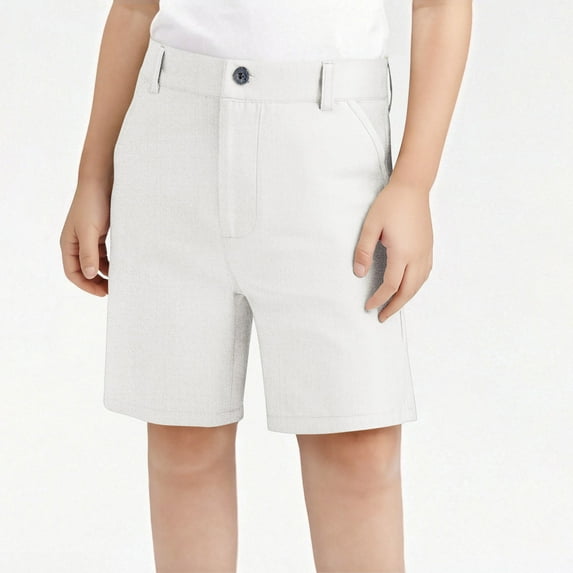 Breathable Shorts for Girls 12-14 KkSLirnhs Children's Summer Solid Color Wrinkle and Wrinkle Free Versatile Suit Shorts for Kids 3-4Years White