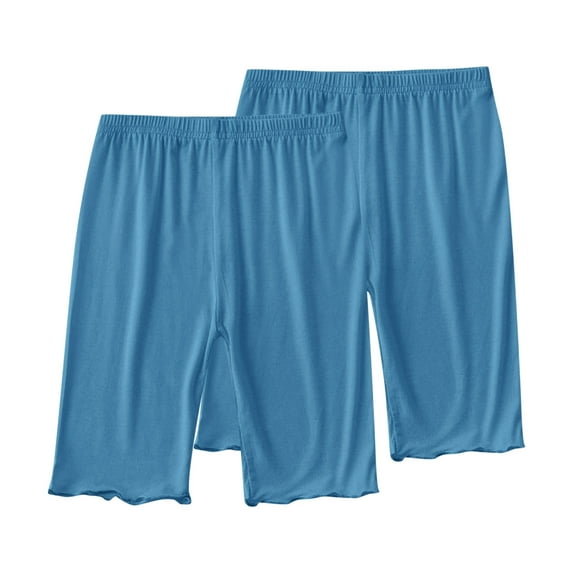 Breathable Shorts for Girls 14-16 KkSLirnhs 2PC Children's Summer Solid Color Casual High Waisted Half Shorts Pants for Kids 12-13 Years Blue