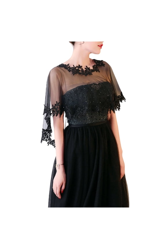Breathable Slip On Lace Bridal Capelet Shoulder Shawl For Wedding Clothing Charm Design Convenient Assembly