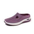 thumbnail image 1 of Breathable Slip On Walking Clogs For Women Backless Mesh Knit Lightweight Cushioned Casual Footwear Purple 37, 1 of 6