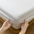Breathable Smooth Waterproof Mattress Cover Antimite King Size Bed Protector Elastic Fitted