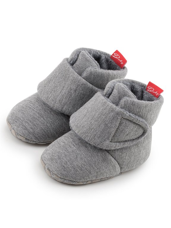 Breathable Sneakers Flexible Sole First Walking Shoes Lightweight Comfortable Baby Footwear for Boys Girls Toddlers Early Grey 0-6Months