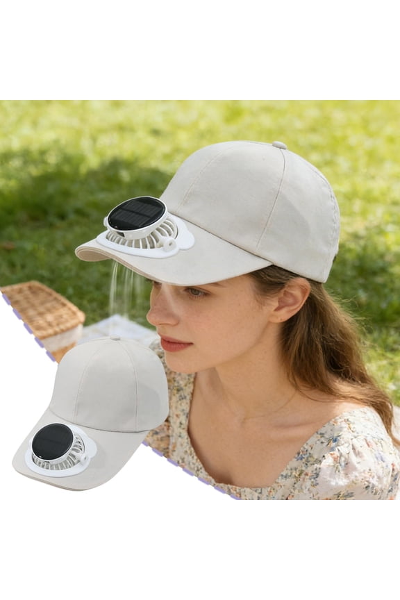 Breathable Solar Powered Charging Fan Baseball Cap With LED Display, 3 Speed, 360 Degree Adjustable, Low Noise Motor, USB Type C, Dual Power, Outdoor Sun Protection Hat For Adults